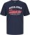 Jack & Jones LOGO O-Neck T-Shirt Dark Blue - T-shirts - T-shirts Homem Tamanhos Grandes