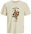 Jack & Jones Anatomy Skull Crew Neck T-Shirt Antique White - T-shirts - T-shirts Homem Tamanhos Grandes