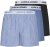 Jack & Jones TOKYO Woven Coronet Blue - Blue Stripes Boxers 3-Pack Black - Roupa Interior & natação - Roupa interior Homem Tamanhos Grandes