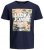 Jack & Jones JJPETE SHAPE Camo Print T-Shirt Navy - T-shirts - T-shirts Homem Tamanhos Grandes