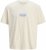 Jack & Jones Parallel Crew Neck T-Shirt Antique White - T-shirts - T-shirts Homem Tamanhos Grandes