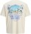 Jack & Jones Parallel Crew Neck T-Shirt Antique White - T-shirts - T-shirts Homem Tamanhos Grandes