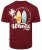 Kam Jeans 5709 Summer Adventure Print Tee Burgundy - T-shirts - T-shirts Homem Tamanhos Grandes