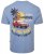 Kam Jeans 5711 Endless Summers Slub Tee With Back Print Blue - T-shirts - T-shirts Homem Tamanhos Grandes