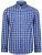 Kam Jeans 6155 Long Sleeve Check Shirt Blue - Camisas - Camisas Homem Tamanhos Grandes