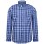 Kam Jeans 6155 Long Sleeve Check Shirt Blue - Camisas - Camisas Homem Tamanhos Grandes
