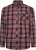 Kam Jeans 6301 LS Casual Check Shirt Red - Camisas - Camisas Homem Tamanhos Grandes