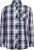Kam Jeans 6301 LS Casual Check Shirt Navy - Camisas - Camisas Homem Tamanhos Grandes