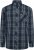 Kam Jeans 6301 LS Casual Check Shirt Teal - Camisas - Camisas Homem Tamanhos Grandes