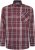 Kam Jeans P038 LS Premium Cotton Check Shirt Wine - Camisas - Camisas Homem Tamanhos Grandes