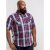 D555 Terell Shirt Navy/Red - Camisas - Camisas Homem Tamanhos Grandes