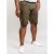 D555 Gilbert Stretch Shorts Khaki - Calções - Calções Homem Tamanhos Grandes