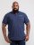D555 Rogers Printed Polo Navy - Pólos - Pólos Tamanhos Grandes Homem