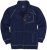 Adamo Manuel Sweatshirt with Zipper Navy - Sweatshirts & hoodies - Sweatshirt & Camisolas com Capuz tamanhos grandes