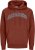 Jack & Jones CALEB Hoodie Red - Sweatshirts & hoodies - Sweatshirt & Camisolas com Capuz tamanhos grandes