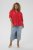 Kaffe Curve Karlia 3/4 Sleeve Blouse Red - Kaffe Curve - 