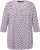 Ulla Popken Polka Dot 3/4 Sleeve Square Neck A-Line Tee Light Blue-Grey - T-shirts estampadas para mulher - 