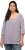 Ulla Popken Polka Dot 3/4 Sleeve Square Neck A-Line Tee Light Blue-Grey - T-shirts estampadas para mulher - 