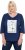 Ulla Popken Decorative Plant 3/4 Sleeve T-Shirt Ink Blue - T-shirts estampadas para mulher - 