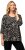 Ulla Popken Number Print 3/4 Sleeve Tee Black - T-shirts estampadas para mulher - 