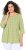 Ulla Popken Flower Print 3/4 Sleeve A-Line Tee Lime - T-shirts estampadas para mulher - 