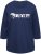 Ulla Popken Queens 3/4 Sleeve Graphic Tee Ink Blue - T-shirts estampadas para mulher - 