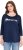 Ulla Popken Queens 3/4 Sleeve Graphic Tee Ink Blue - T-shirts estampadas para mulher - 