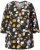 Ulla Popken Graphic Print 3/4 Sleeve Tee Black - T-shirts estampadas para mulher - 