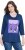 Ulla Popken Fashion Graphic T-Shirt Dark Blue - T-shirts estampadas para mulher - 