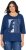 Ulla Popken Inspirational Graphic Lettering 3/4 Sleeve Tee Dark Blue - T-shirts estampadas para mulher - 