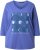 Ulla Popken Meet Me In The Moonlight 3/4 Sleeve Graphic Tee Atlantic Blue - T-shirts estampadas para mulher - 