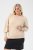 Kaffe Curve Lizzy Camisola de manga comprida Bege - Pullovers e Malhas - 