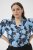 Kaffe Curve Sasja Blusa de manga comprida Blue Snake Flower - Blusas e Túnicas - 