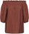 Kaffe Curve Neela Off-Shoulder Blouse Henna Brown - Blusas e Túnicas - 