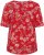 Kaffe Curve Ami Short Sleeve Blouse Printed Poppy Red - Blusas e Túnicas - 
