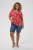 Kaffe Curve Ami Short Sleeve Blouse Printed Poppy Red - Blusas e Túnicas - 
