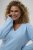 Kaffe Curve Jilanda V-Neck Pullover Blue - Pullovers e Malhas - 