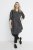 Kaffe Curve Milana Shirt Vestido Preto / Chalk risca - Vestidos - 