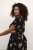 Kaffe Curve Jenna Vestido Preto/Brown Flower estampado - Vestidos - 