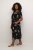 Kaffe Curve Jenna Vestido Preto/Brown Flower estampado - Vestidos - 