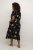 Kaffe Curve Jenna Vestido Preto/Brown Flower estampado - Vestidos - 