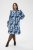 Kaffe Curve Sasja Vestido Blue Snake Flower - Vestidos - 