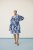 Kaffe Curve Aliana Dress Blue Flower Animal - Vestidos midi - 
