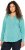Ulla Popken Open Edged Long Sleeve V-Neck Hoodie Mint Green - Sweatshirts & hoodies - 