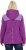 Ulla Popken Waffle Pique Contrast Color Hoodie Dark Purple - Sweatshirts & hoodies - 