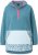 Ulla Popken Floral Detail Fleece Hoodie Ice Green - Sweatshirts & hoodies - 