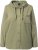 Ulla Popken Mixed Texture Button Down Hoodie Pond Green - Sweatshirts & hoodies - 