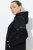 Ulla Popken Mix Fabric Reflective Trim Zip Hoodie Black - Sweatshirts & hoodies - Sweatshirts, Hoodies e Malhas Aconchegantes