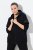 Ulla Popken Mix Fabric Reflective Trim Zip Hoodie Black - Sweatshirts & hoodies - Sweatshirts, Hoodies e Malhas Aconchegantes