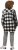 Ulla Popken Mixed Plaid Long Sleeve Button Down Shacket Black - Jaquetas - 